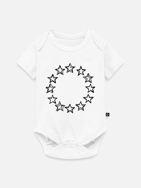 Sternenkranz handgezeichnet - Baby Premium Kurzarmbody - Weiß