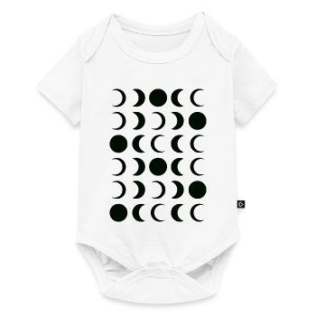 Noir-Mond-Phasengitter - Baby Premium Kurzarmbody - Weiß - Vorne