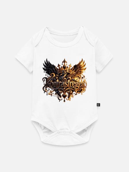 Königlicher Kontrastregen - Baby Premium Kurzarmbody - Weiß