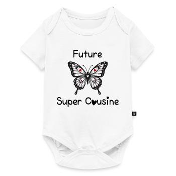 Schwangerschaftsankündigung zukünftiger Supercousine - Baby Premium Kurzarmbody - Weiß - Vorne