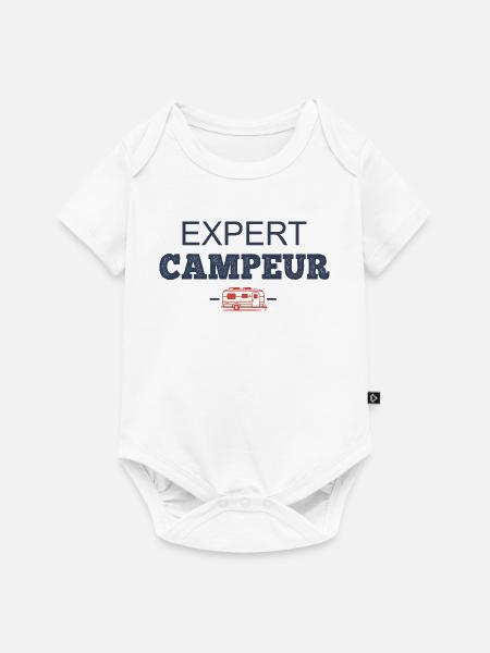 Camping-Humor-Camper-Experte - Baby Premium Kurzarmbody - Weiß