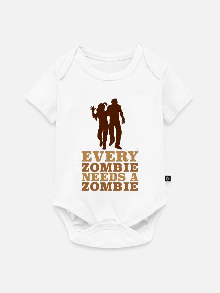Jeder Zombie braucht ein Zombie-T-Shirt - Baby Premium Kurzarmbody - Weiß