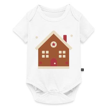 Lebkuchenhaus mit Zuckerguss – Weihnachten - Baby Premium Kurzarmbody - Weiß - Vorne