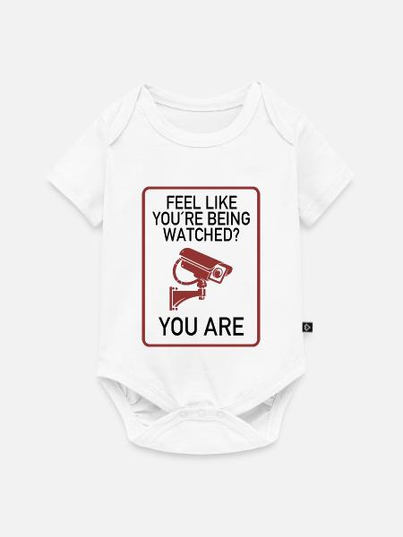 Feel Like You’re Being Watched? - Baby Premium Kurzarmbody - Weiß