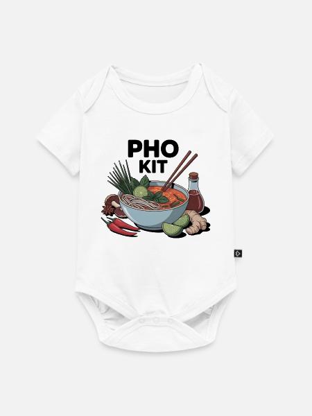 Pho Kit Lustige Nudelsuppenliebhaber - Baby Premium Kurzarmbody - Weiß
