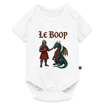 Le Boop – Ritter boopt Drachen | Mittelalter Meme - Baby Premium Kurzarmbody - Weiß - Vorne