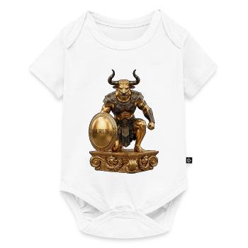 Vergoldeter Taurus-Krieger - Baby Premium Kurzarmbody - Weiß - Vorne