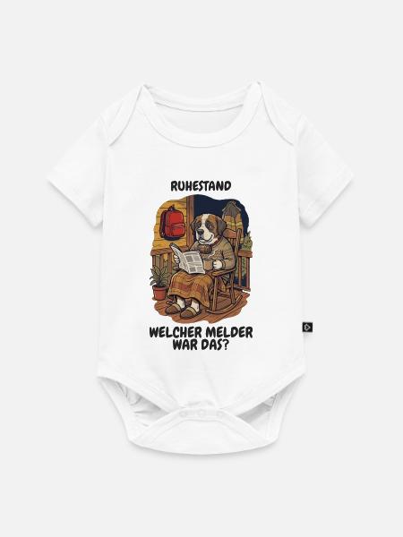 Rente Rettungsdienst – Welcher Melder? - Baby Premium Kurzarmbody - Weiß