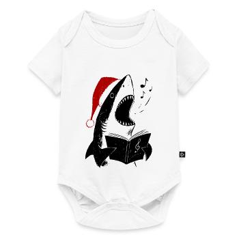 Singender Hai Weihnachten Chor - Baby Premium Kurzarmbody - Weiß - Vorne