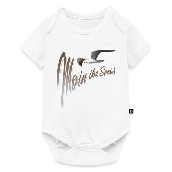 Moin ihr Spacken Möwe - Baby Premium Kurzarmbody - Weiß - Vorne