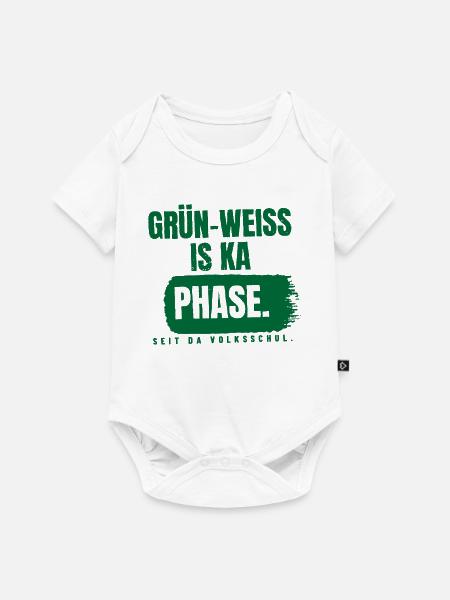 Grün-Weiß is ka Phase - Baby Premium Kurzarmbody - Weiß