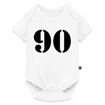 90. 90 JAHRE. 90-JÄHRIGES JUBILÄUM. 90-JÄHRIGES JUBILÄUM. - Baby Premium Kurzarmbody - Weiß - Vorne