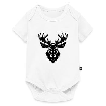 Elchbullenkopf-Reittiere - Baby Premium Kurzarmbody - Weiß - Vorne