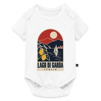 Lago di Garda Vintage-Reiseplakat Gardasee - Baby Premium Kurzarmbody - Weiß - Vorne