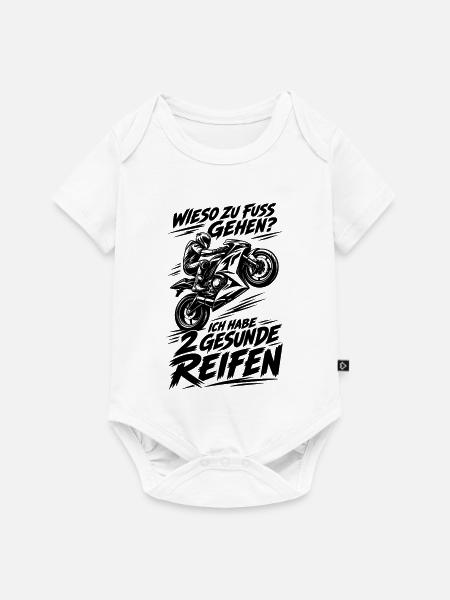 Motorradfahrer - Baby Premium Kurzarmbody - Weiß