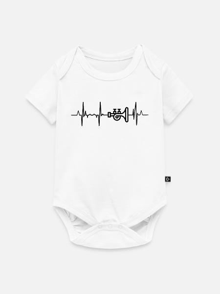 Tuba Kardiogramm - Baby Premium Kurzarmbody - Weiß