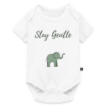 Elefant Sanftheit Design - Baby Premium Kurzarmbody - Weiß - Vorne