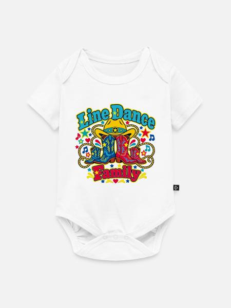 Line Dance Family Boots - Baby Premium Kurzarmbody - Weiß