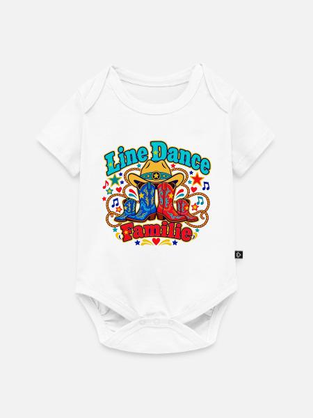 Line Dance Familie - Baby Premium Kurzarmbody - Weiß