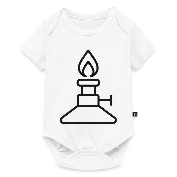 Bunsenbrenner-Labor-Liniensymbol - Baby Premium Kurzarmbody - Weiß - Vorne