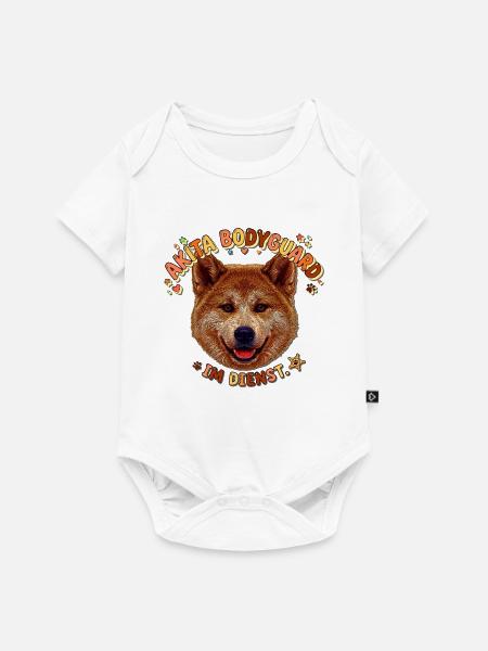 Akita Bodyguard Im Dienst - Baby Premium Kurzarmbody - Weiß