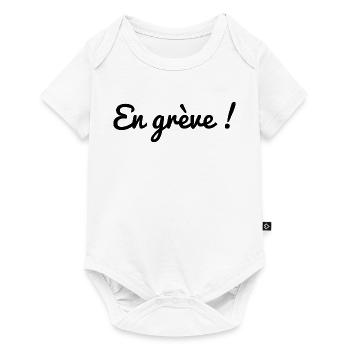 STREIK. DEMONSTRATION. ARBEIT. HUMOR. LUSTIG - Baby Premium Kurzarmbody - Weiß - Vorne