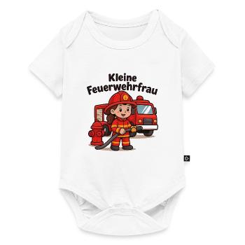 Kleine Feuerwehrfrau – Kinder Feuerwehr - Baby Premium Kurzarmbody - Weiß - Vorne