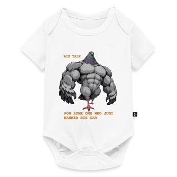 Big Talk for someone who just washed his car - Baby Premium Kurzarmbody - Weiß - Vorne