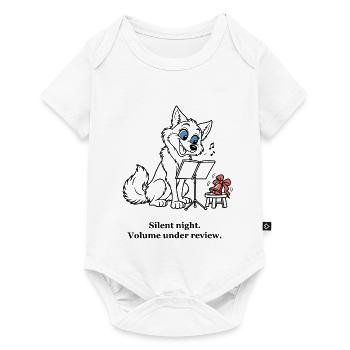 Christmas Wolf probt ein sehr lautes Lied. - Baby Premium Kurzarmbody - Weiß - Vorne