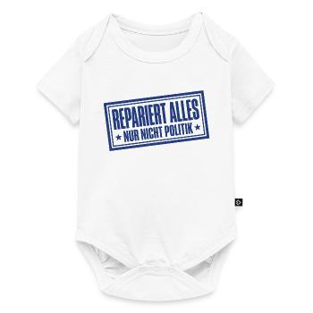 Handwerk Stempel Repariert alles nur nicht Politik - Baby Premium Kurzarmbody - Weiß - Vorne