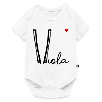Viola-Bogen-Liebe - Baby Premium Kurzarmbody - Weiß - Vorne