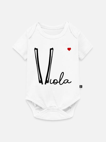 Viola-Bogen-Liebe - Baby Premium Kurzarmbody - Weiß