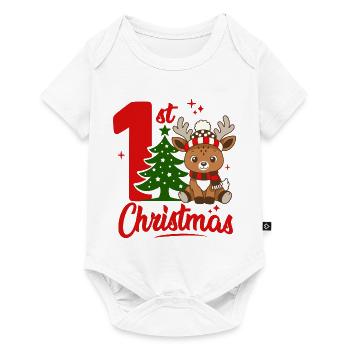 Mein erstes Weihnachten - Baby Premium Kurzarmbody - Weiß - Vorne