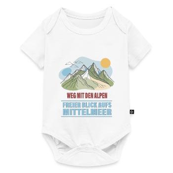 Weg mit den Alpen – Freier Blick aufs Mittelmeer - Baby Premium Kurzarmbody - Weiß - Vorne