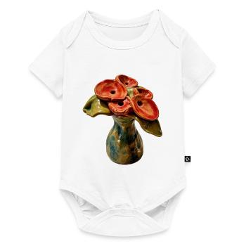 Kwiat_SpokoLoko - Baby Premium Kurzarmbody - Weiß - Vorne