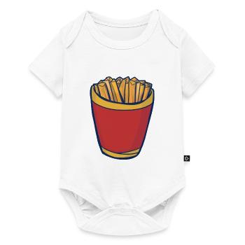 Fries Pop Art Crunch - Baby Premium Kurzarmbody - Weiß - Vorne