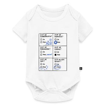 "Hast du die Nase voll? Nein..." – Lustige flämische T-Shirts - Baby Premium Kurzarmbody - Weiß - Vorne