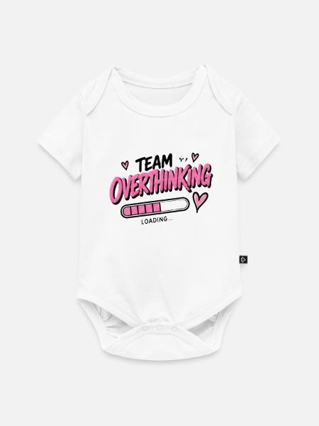 Team Overthinking Loading - Baby Premium Kurzarmbody - Weiß