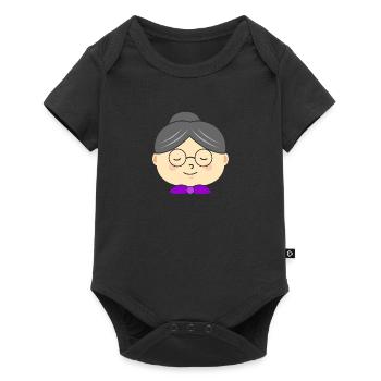 Oma Großmutter - Baby Premium Kurzarmbody - Schwarz - Vorne
