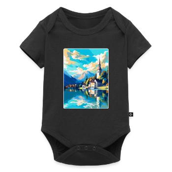 St Wolfgang Austria Vintage Travel Poster Souvenir - Baby Premium short-sleeve bodysuit - black - Front