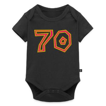 70. 70 ANS. 70e ANNIVERSAIRE. ANNIVERSAIRE 70 ANS. - Body à manches courtes Premium Bébé - noir - Devant