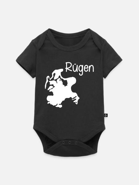 Rügen - Baby Premium Kurzarmbody - Schwarz