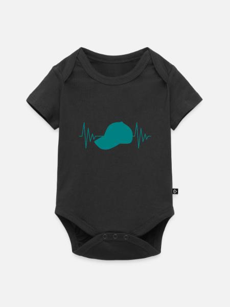 Mütze - Baby Premium Kurzarmbody - Schwarz