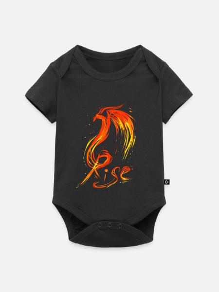 Feuervogel Rise Aufstieg - Baby Premium Kurzarmbody - Schwarz