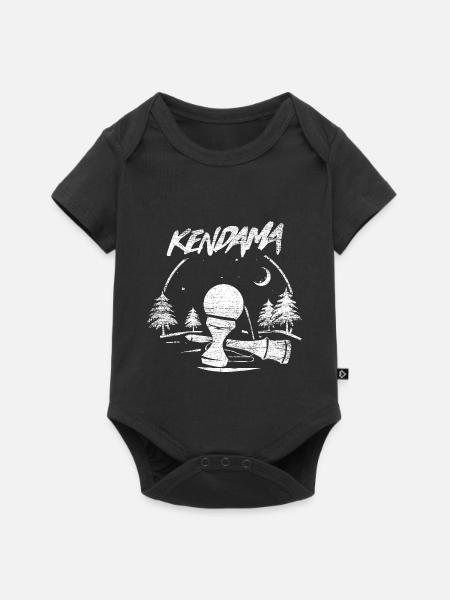 Geschicktes Kendama Turnierspiel - Baby Premium Kurzarmbody - Schwarz