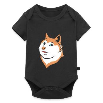 Akita Inu Japanischer Hunderasse Köter Hundekopf - Baby Premium Kurzarmbody - Schwarz - Vorne