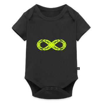 Unendlich Symbol Zeichen Symbol - Baby Premium Kurzarmbody - Schwarz - Vorne