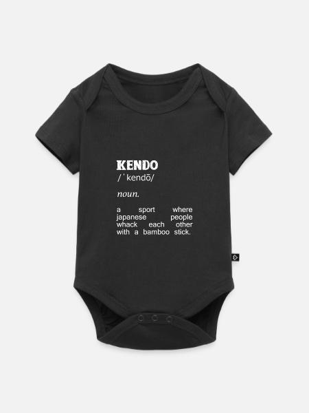 Furiose Kendo Samurai Bambusklinge - Baby Premium Kurzarmbody - Schwarz