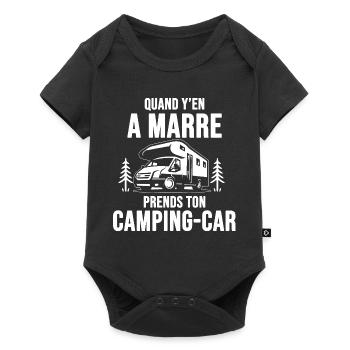 Quand y’en a marre camping-car - Body à manches courtes Premium Bébé - noir - Devant