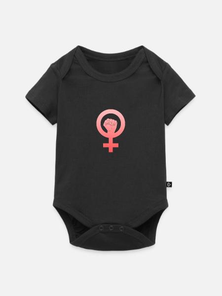 Feminist - Baby Premium Kurzarmbody - Schwarz